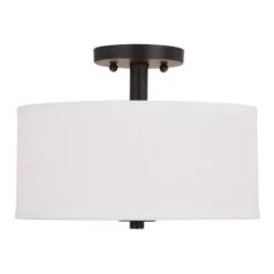 Promo Patriot Lighting® Fabian Bronze 2-Light Semi-Flush Mount Ceiling Light