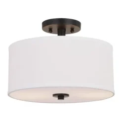 Promo Patriot Lighting® Fabian Bronze 2-Light Semi-Flush Mount Ceiling Light