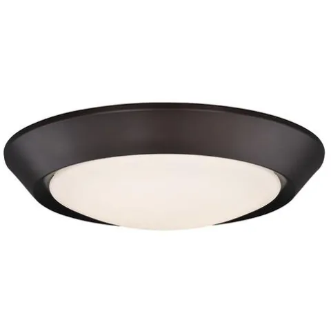 Promo Patriot Lighting® Fulton Bronze Integrated Led Flush Mount Ceiling Light 2-Pack