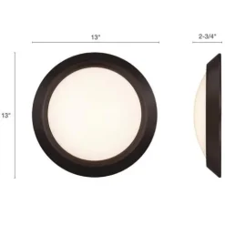 Promo Patriot Lighting® Fulton Bronze Integrated Led Flush Mount Ceiling Light 2-Pack