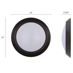 Promo Patriot Lighting® Fulton Bronze Integrated Led Flush Mount Ceiling Light 2-Pack