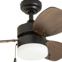 Promo Patriot Lighting™ Gibson Street 30″ Bronze Indoor Led Ceiling Fan