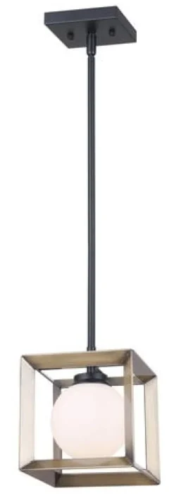 Promo Patriot Lighting® Ottilee Matte Black And Gold 1-Light Pendant