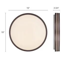 Promo Patriot Lighting® Ronald Bronze Integrated Led Flush Mount Ceiling Light