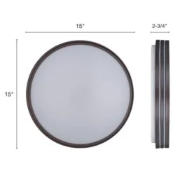 Promo Patriot Lighting® Ronald Bronze Integrated Led Flush Mount Ceiling Light