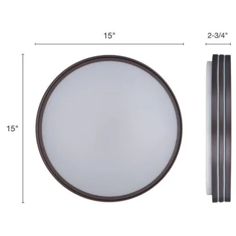 Promo Patriot Lighting® Ronald Bronze Integrated Led Flush Mount Ceiling Light