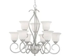 Promo Patriot Lighting® Samantha 9-Light Satin Nickel Chandelier