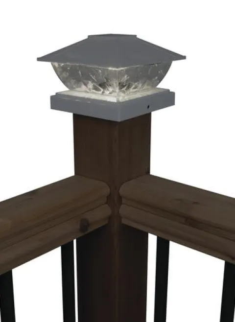 Promo Patriot Lighting® Solar Integrated Led Lakota White Post Cap Landscape Light – 2-Pack