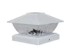 Promo Patriot Lighting® Solar Integrated Led Lakota White Post Cap Landscape Light – 2-Pack