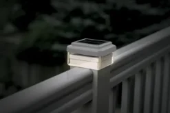 Promo Patriot Lighting® Solar Integrated Led Harlan White Landscape Rail Light – 4 Pack
