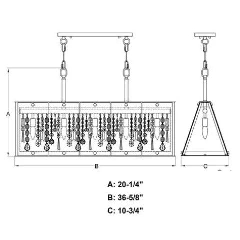 Promo Patriot Lighting® Tremont Matte Black 5 Light Chandelier