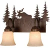 Promo Patriot Lighting® Yellowstone 2-Light Burnished Bronze Vanity Light