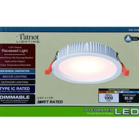 Top 10 Patriot Lighting® 4 3/4″ Integrated Led High Output Ultra-Thin Downlight