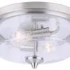 Top 10 Patriot Lighting® Caylon Brushed Nickel 2-Light Flush Mount Ceiling Light