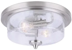 Top 10 Patriot Lighting® Caylon Brushed Nickel 2-Light Flush Mount Ceiling Light