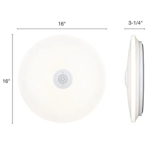 Top 10 Patriot Lighting® Clef White Integrated Led Bluetooth® Speaker Flush Mount Ceiling Light
