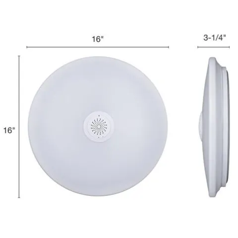 Top 10 Patriot Lighting® Clef White Integrated Led Bluetooth® Speaker Flush Mount Ceiling Light