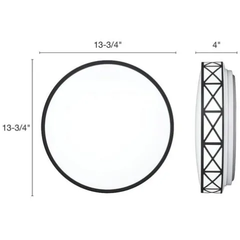 Top 10 Patriot Lighting® Criss Black Integrated Led Flush Mount Ceiling Light