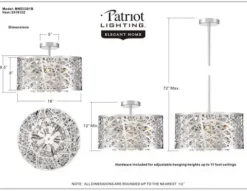 Top 10 Patriot Lighting® Elegant Home Braylen Chrome 6-Light Pendant