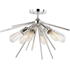 Top 10 Patriot Lighting® Estelle Polished Nickel 6 Light Semi-Flush Mount Ceiling Light