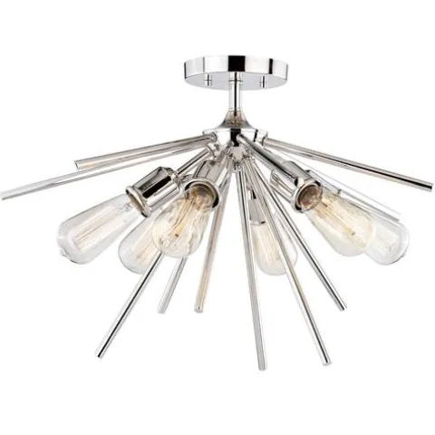 Top 10 Patriot Lighting® Estelle Polished Nickel 6 Light Semi-Flush Mount Ceiling Light