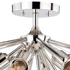 Top 10 Patriot Lighting® Estelle Polished Nickel 6 Light Semi-Flush Mount Ceiling Light