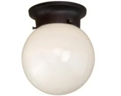 Top 10 Patriot Lighting® Globe Bronze 1-Light Flush Mount Ceiling Light
