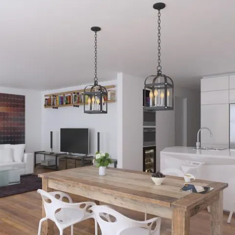 Top 10 Patriot Lighting® Jazel Matte Black & Brushed Nickel 4-Light Pendant