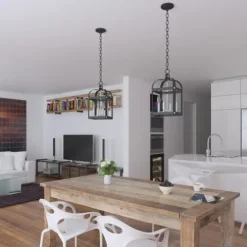 Top 10 Patriot Lighting® Jazel Matte Black & Brushed Nickel 4-Light Pendant