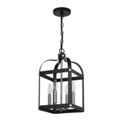 Top 10 Patriot Lighting® Jazel Matte Black & Brushed Nickel 4-Light Pendant