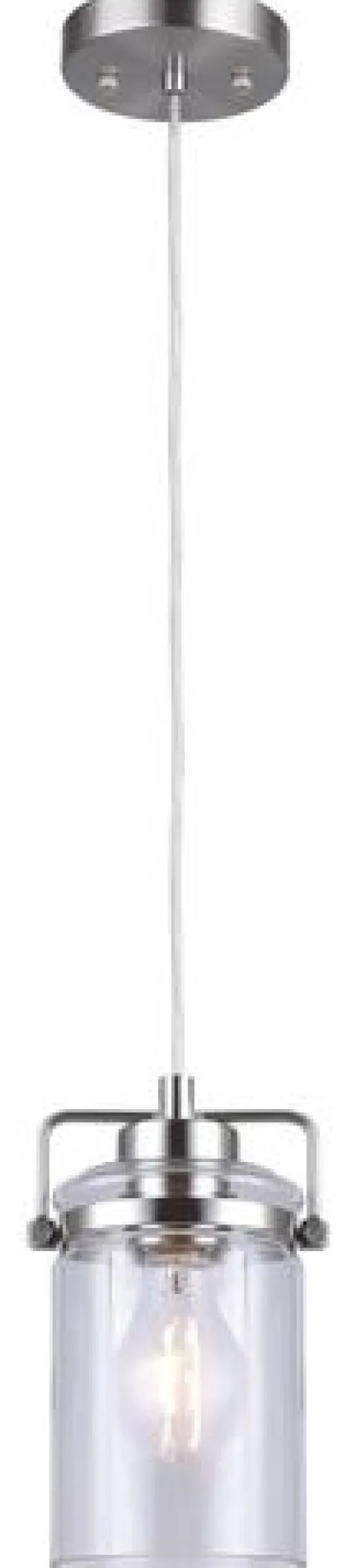 Top 10 Patriot Lighting® Jeneal 5-1/2″ Brushed Nickel 1-Light Pendant