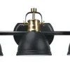 Top 10 Patriot Lighting® Ryann Matte Black 3-Light Vanity Light
