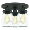 Top 10 Patriot Lighting® Wheland Matte Black 3-Light Semi-Flush Mount Ceiling Light