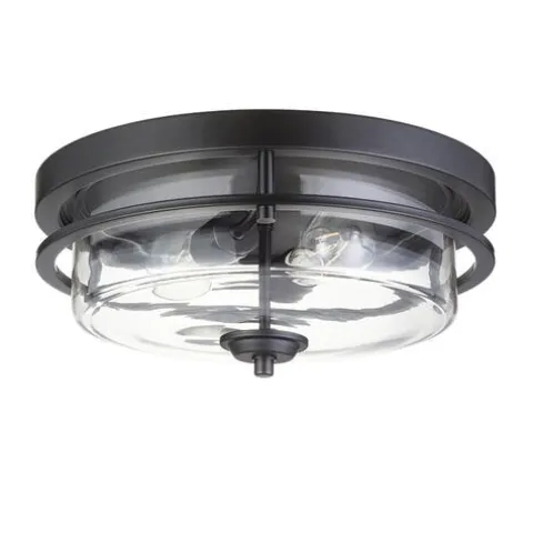 Wholesale Patriot Lighting® Joska Matte Black 2-Light Flush Mount Ceiling Light