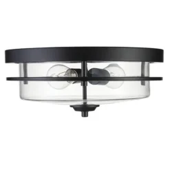 Wholesale Patriot Lighting® Joska Matte Black 2-Light Flush Mount Ceiling Light