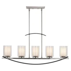 Wholesale Patriot Lighting® Lief Satin Nickel And Graphite 5 Light Island Light
