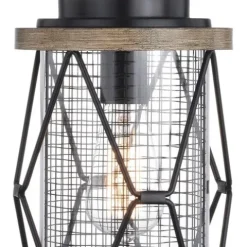 Wholesale Patriot Lighting® Elegant Home Bodhi Black & Replica Wood Outdoor Pendant Light