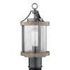 Wholesale Patriot Lighting® Elegant Home Brooklyn Natural Iron & Distressed Faux Wood Post Light