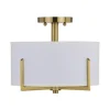 Wholesale Patriot Lighting® Citrine Gold 2-Light Semi-Flush Mount Ceiling Light