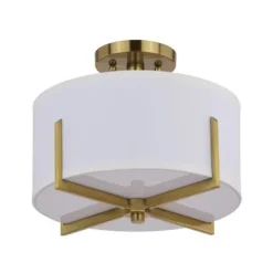 Wholesale Patriot Lighting® Citrine Gold 2-Light Semi-Flush Mount Ceiling Light