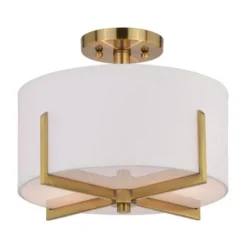 Wholesale Patriot Lighting® Citrine Gold 2-Light Semi-Flush Mount Ceiling Light