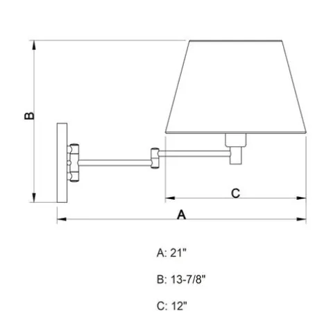 Wholesale Patriot Lighting® Chapeau Polished Nickel Wall Light