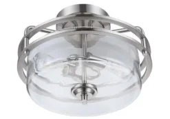 Wholesale Patriot Lighting® Joska Brushed Nickel 2-Light Semi-Flush Mount Ceiling Light