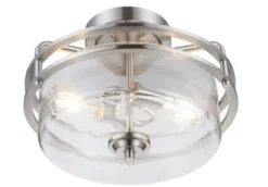 Wholesale Patriot Lighting® Joska Brushed Nickel 2-Light Semi-Flush Mount Ceiling Light