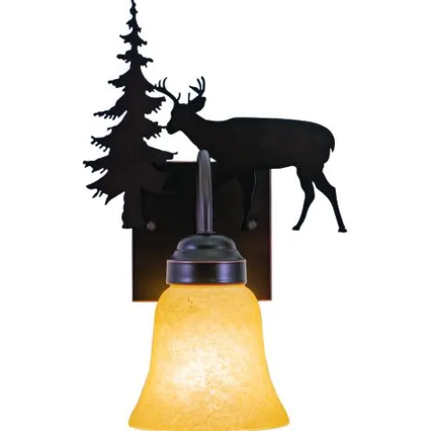 Wholesale Patriot Lighting® Deer Burnished Bronze 1-Light Vanity Light